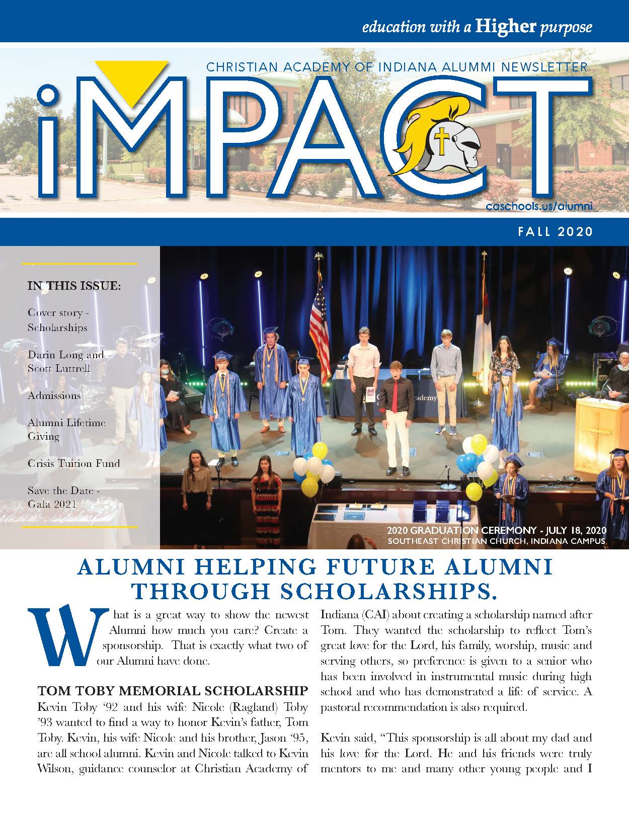 Christian Academy School System | Christian Academy of Indiana | Alumni | IMPACT