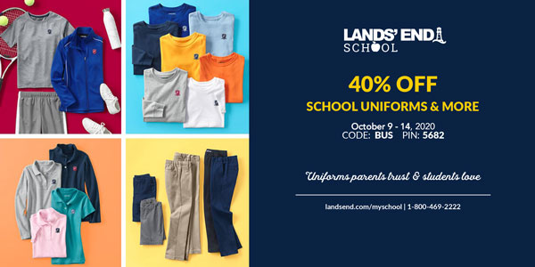 Christian Academy School System | Lands' End 40% Off | October 9-14