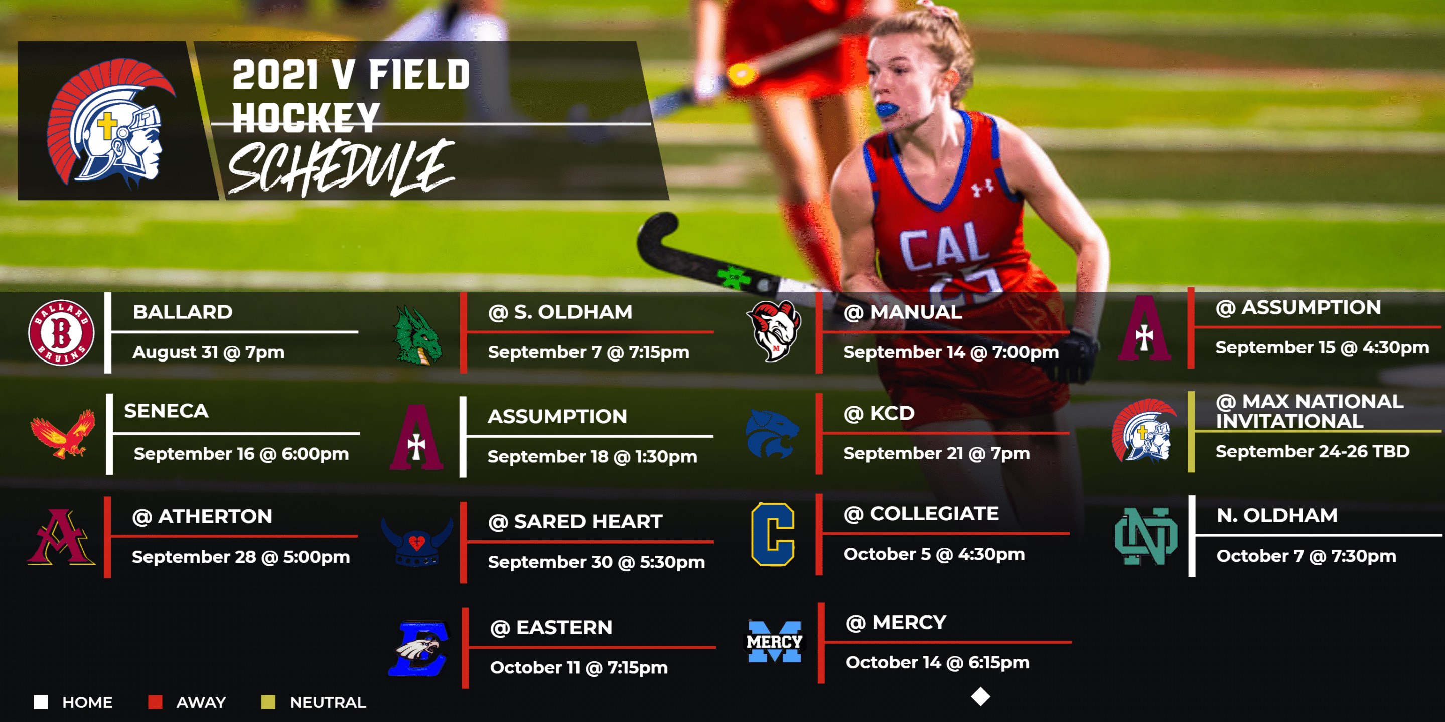 V Field Hockey Schedule 280024