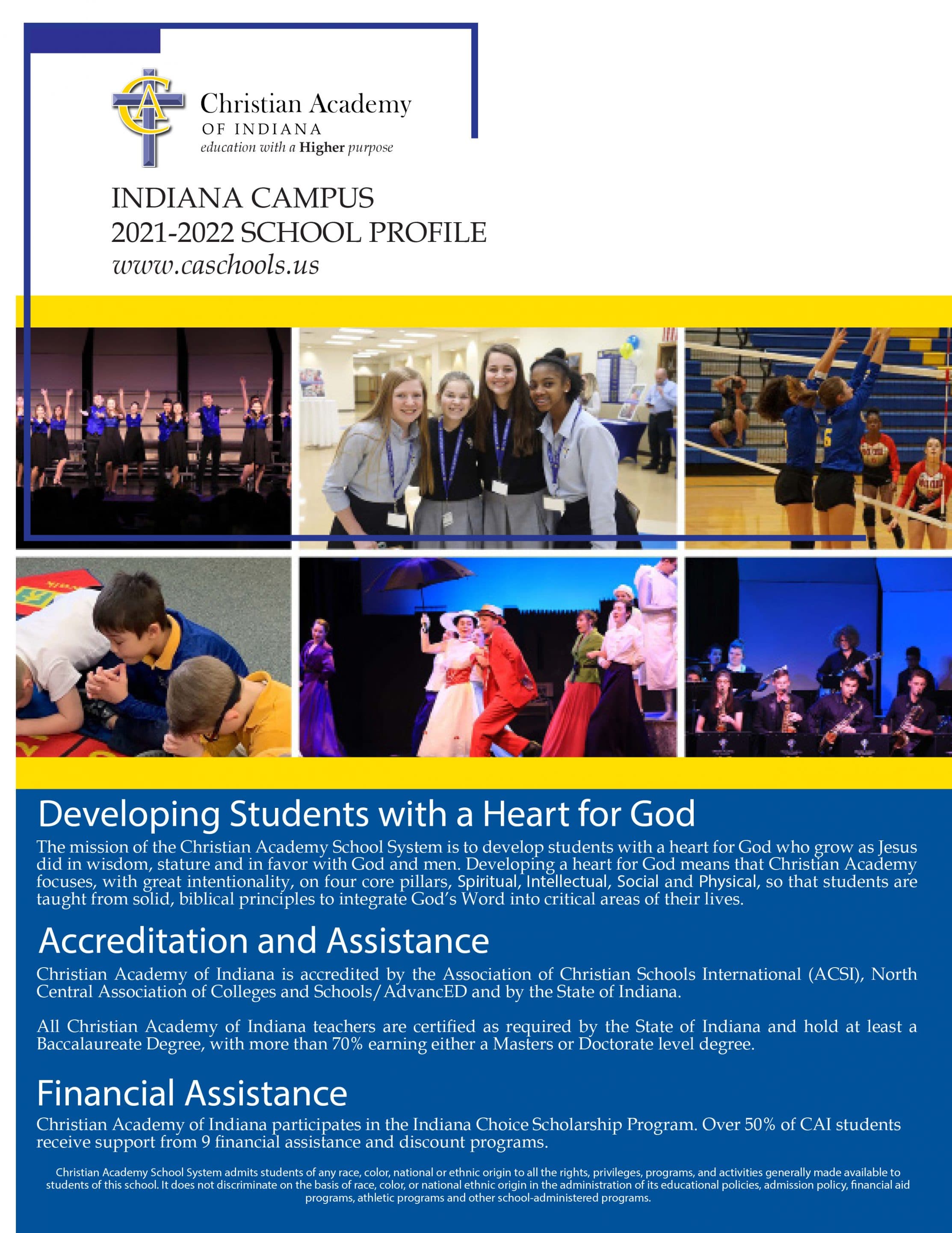 Christian Academy School System | Christian Academy of Indiana | 2021-2022 School Profile