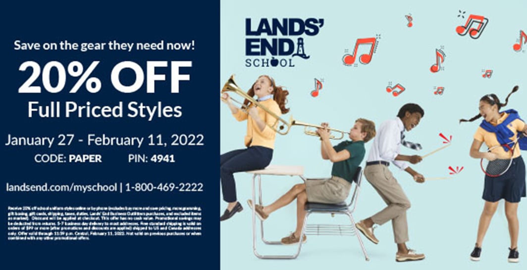 Save on the Lands’ End Gear they Need Now, January 27 – February 11