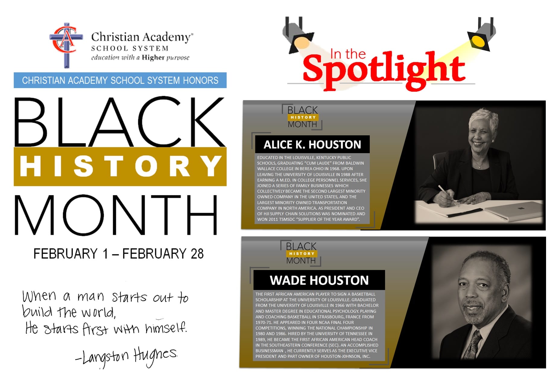 Christian Academy School System | Black History Month Spotlight #2