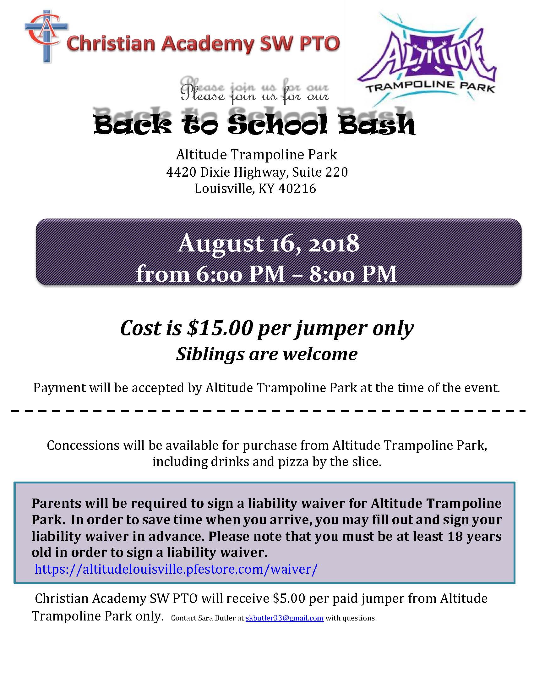 Christian Academy School System | Christian Academy of Louisville | Southwest Campus | Back-to-School Bash 2018