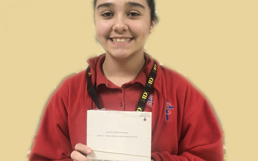 Congratulations to Marissa Sedoris – 7th Grade!