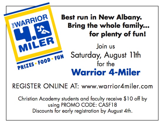 Christian Academy School System | Christian Academy of Indiana | Warrior 4-Miler