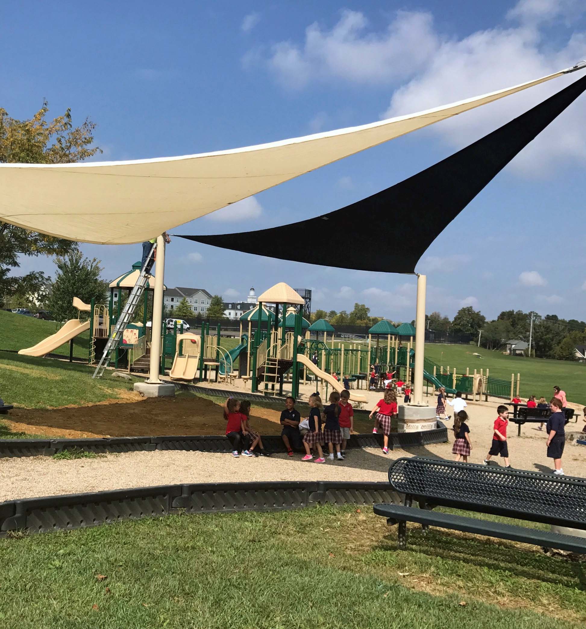 Christian Academy School System | Christian Academy of Louisville | English Station Campus | Elementary Playground Shade | PTO