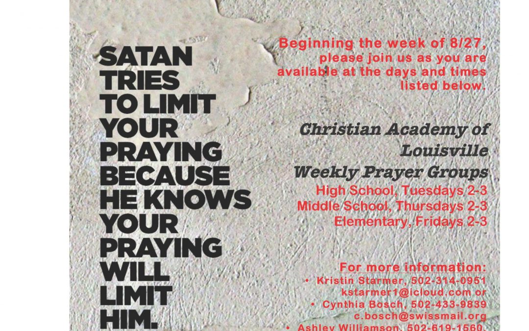 Weekly Parent Prayer Groups