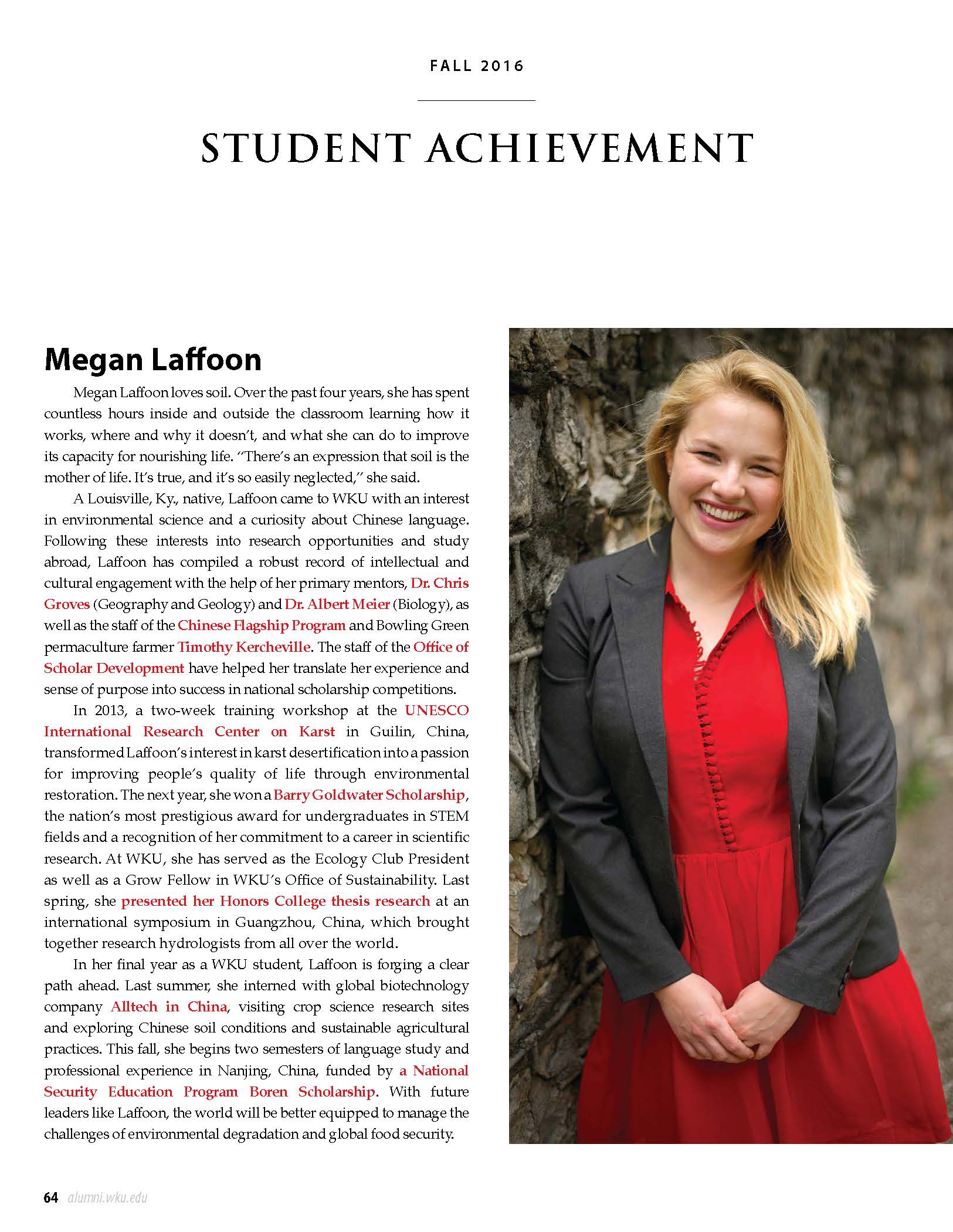 Christian Academy School System | Christian Academy of Louisville | Alumni in the News | Megan Laffoon