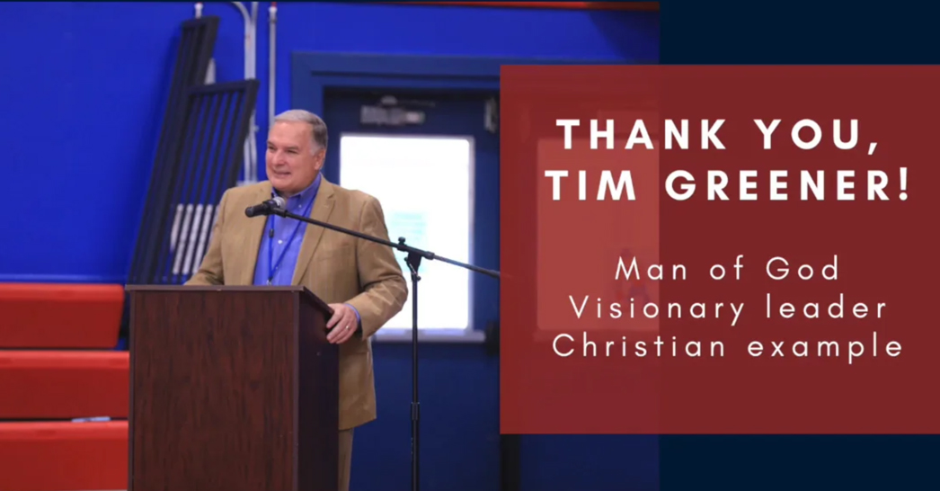 Grateful for Mr. Tim Greener, Superintendent