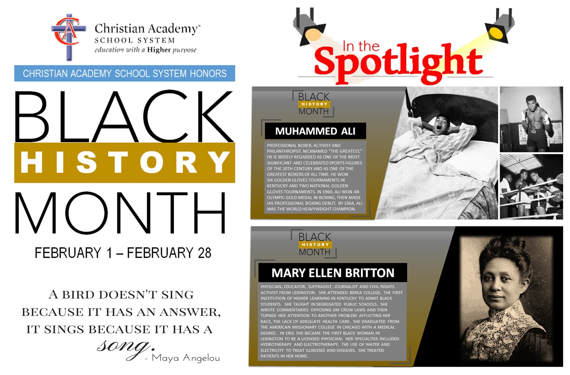 Christian Academy School System | Black History Month Spotlight 2022
