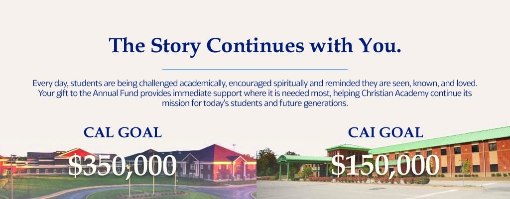 Christian Academy School System Annual Fund 2026 Goals