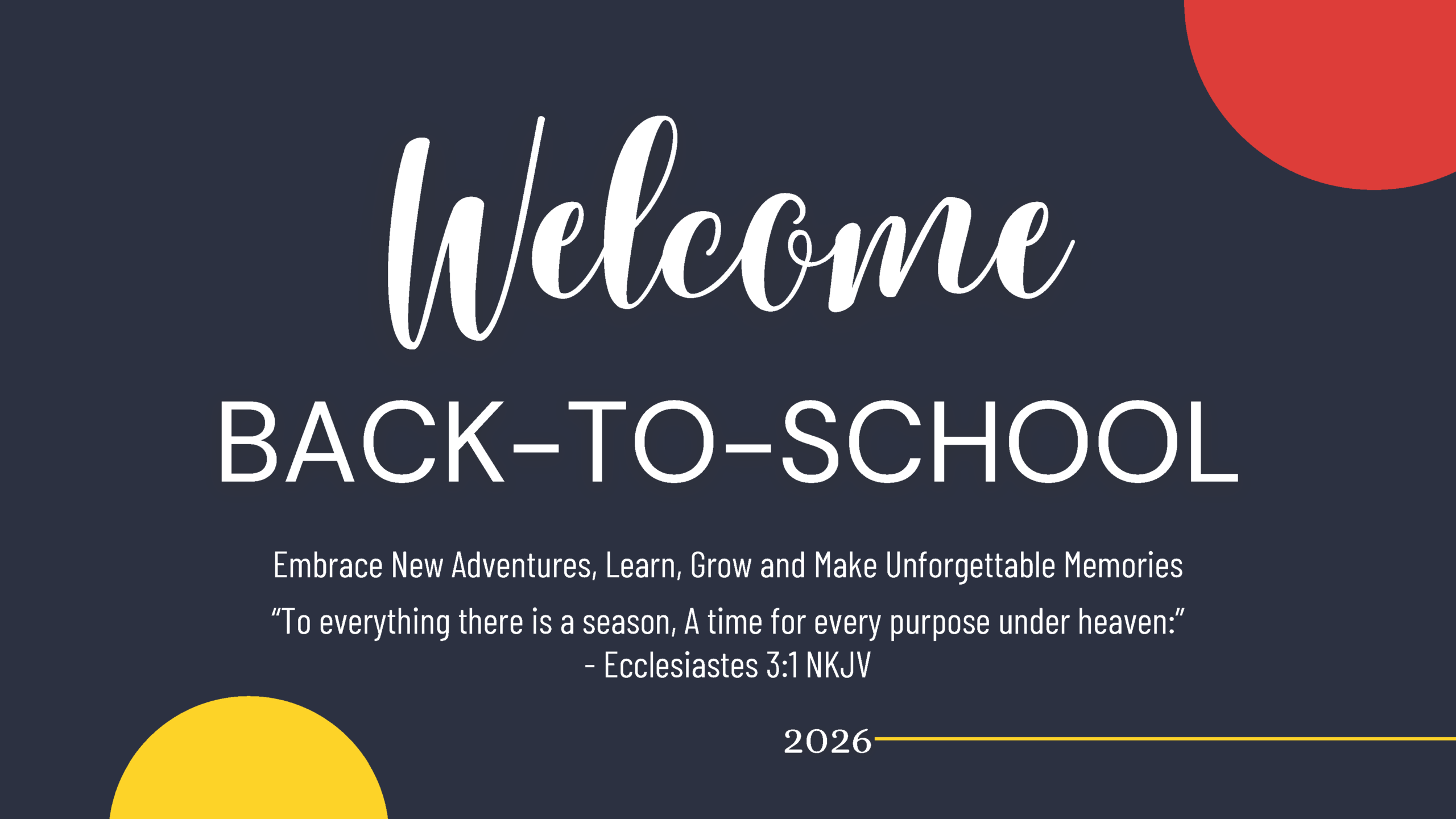 Christian Academy School System Back-to-School 2026