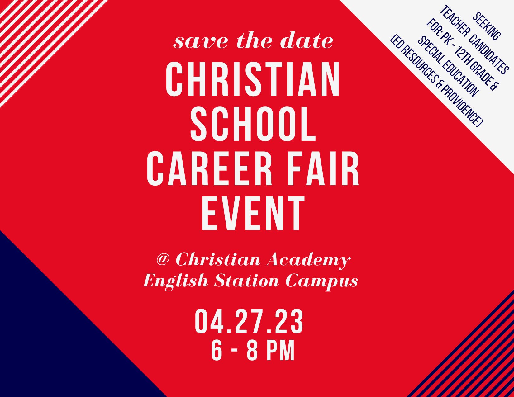 Christian Academy School System | Christian School Career Fair Event | April 27, 2023