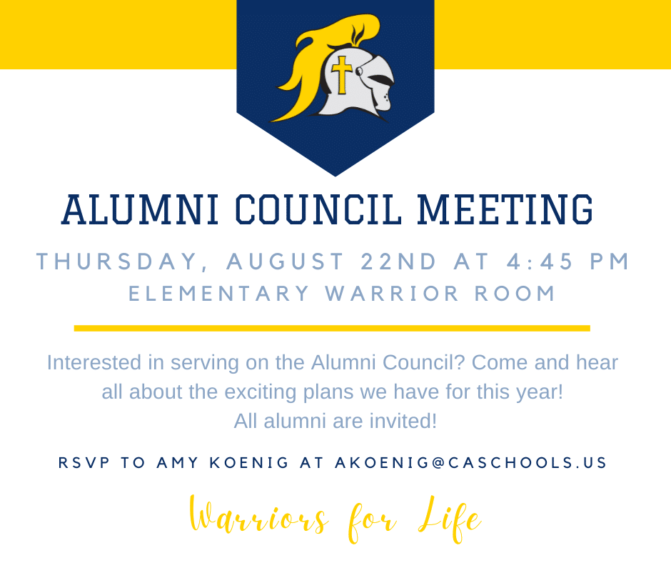 Christian Academy School System | Christian Academy of Indiana | Alumni | Council Meeting | August 22, 2204