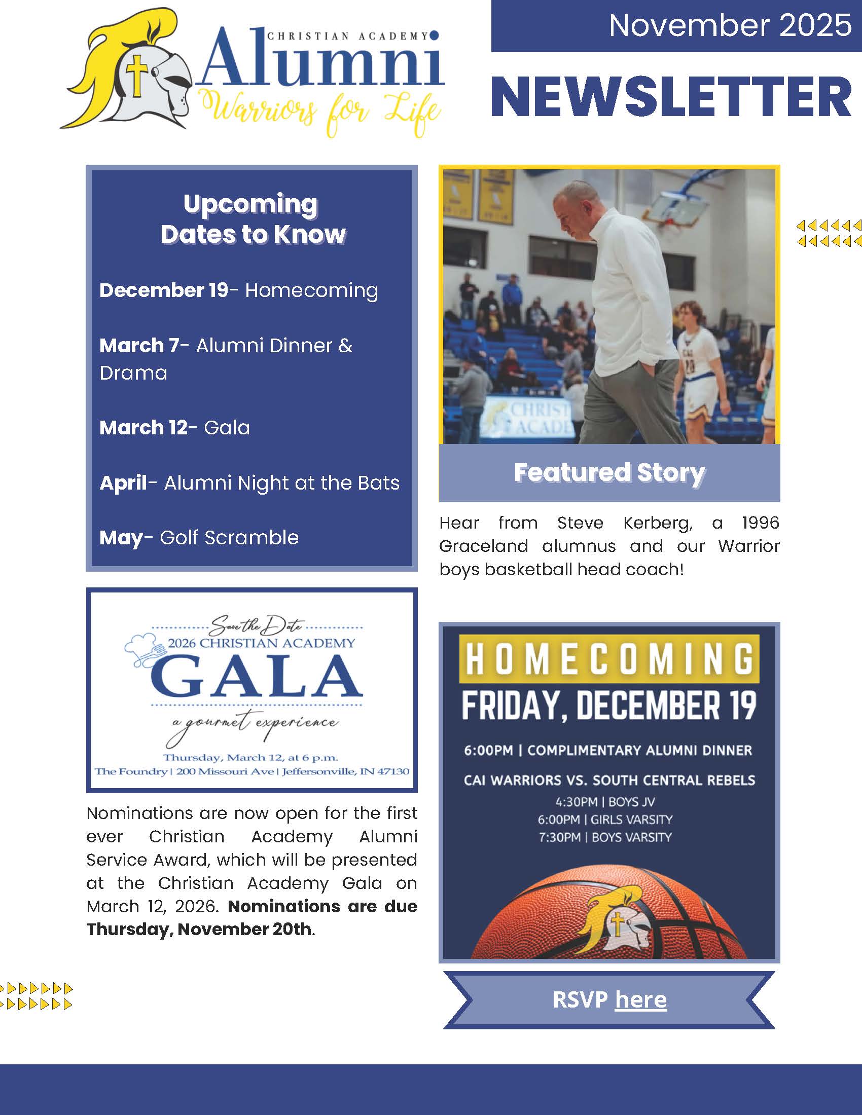 Christian Academy of Indiana Alumni Newsletter November 2025