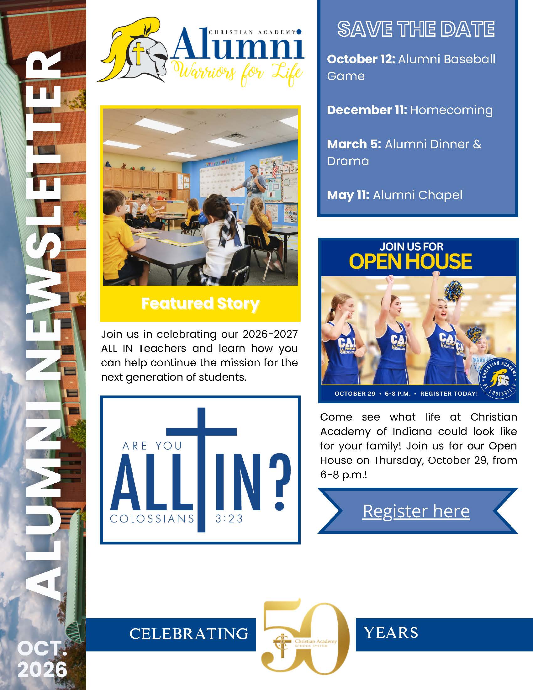 CAI Alumni Newsletter- October 2026_Page_1 Christian Academy of Indiana Alumni Newsletter October 2026