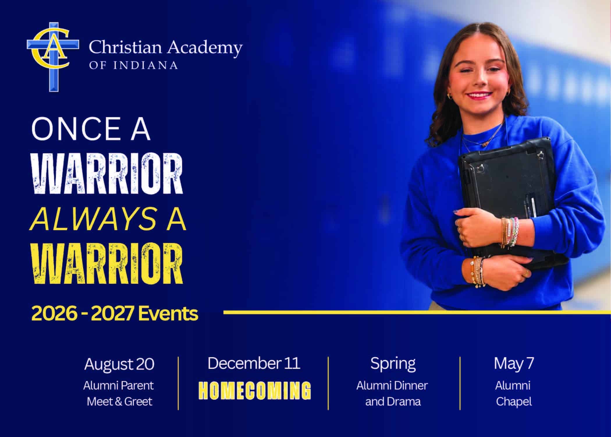 Christian Academy of Indiana Alumni 2026-2027 Save the Dates