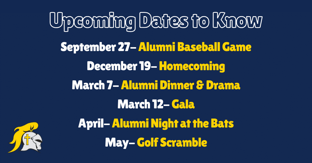 Christian Academy of Indiana Alumni 2025-2026 Save the Dates