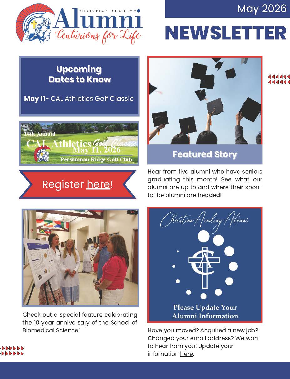 Christian Academy of Louisville Alumni Newsletter May 2026