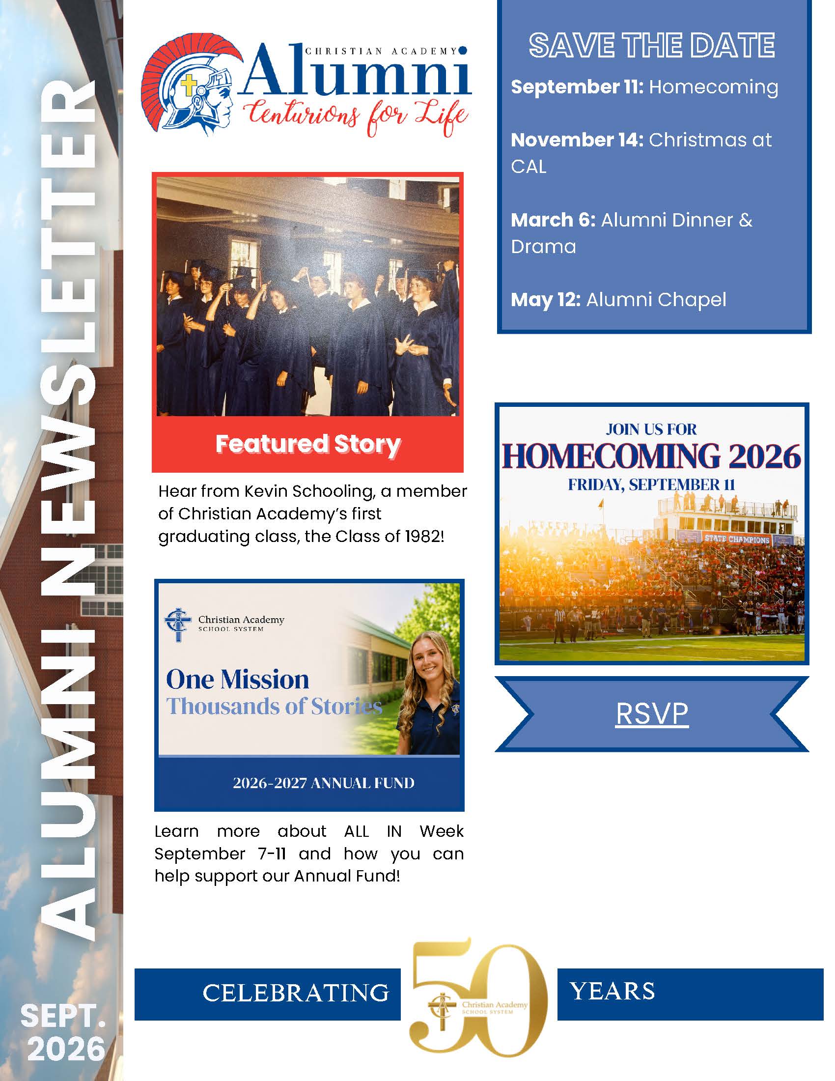 Christian Academy of Louisville Alumni Newsletter September 2026