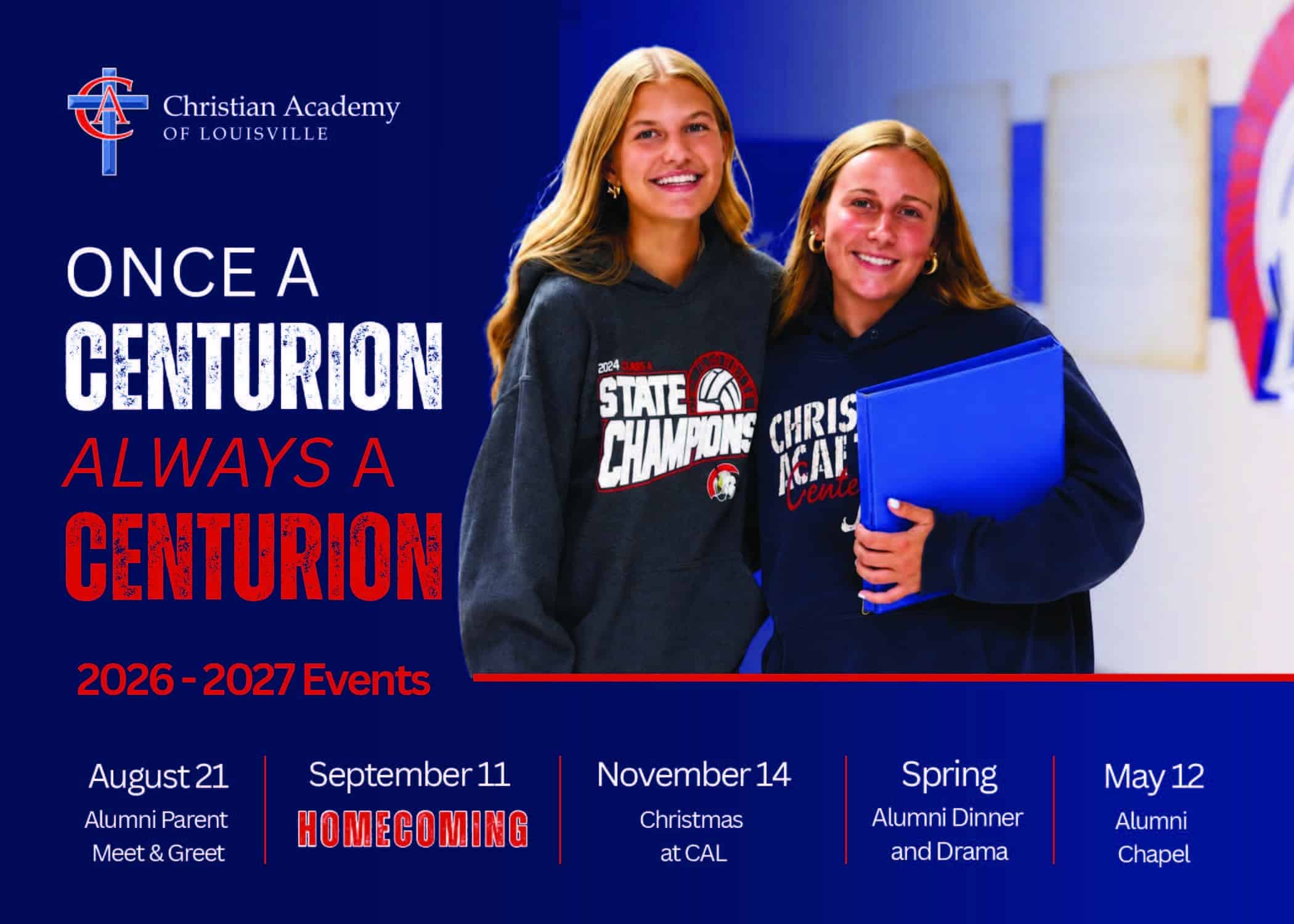 Christian Academy of Louisville Alumni 2026-2027 Save the Dates