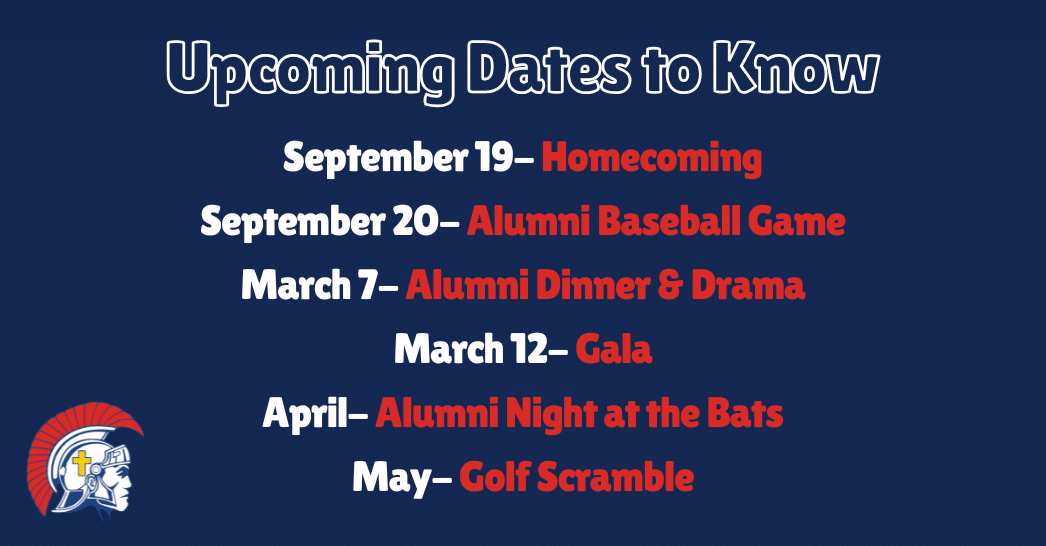 Christian Academy of Louisville Alumni 2025-2026 Save the Dates