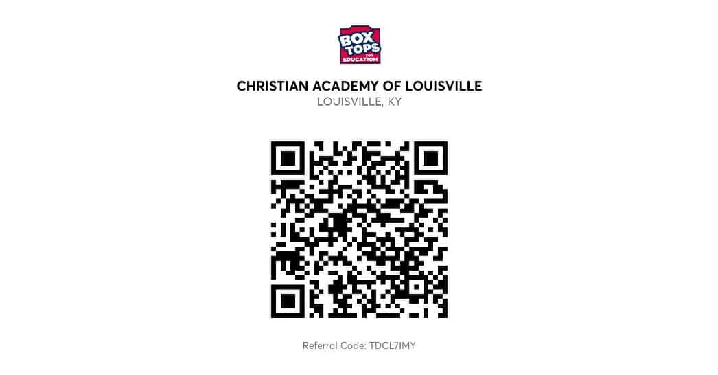 CAL PTO Box Tops for Education Promotion QR 2025_NEBanner Christian Academy of Louisville PTO Box Tops for Education Promotion 2025 QR Code