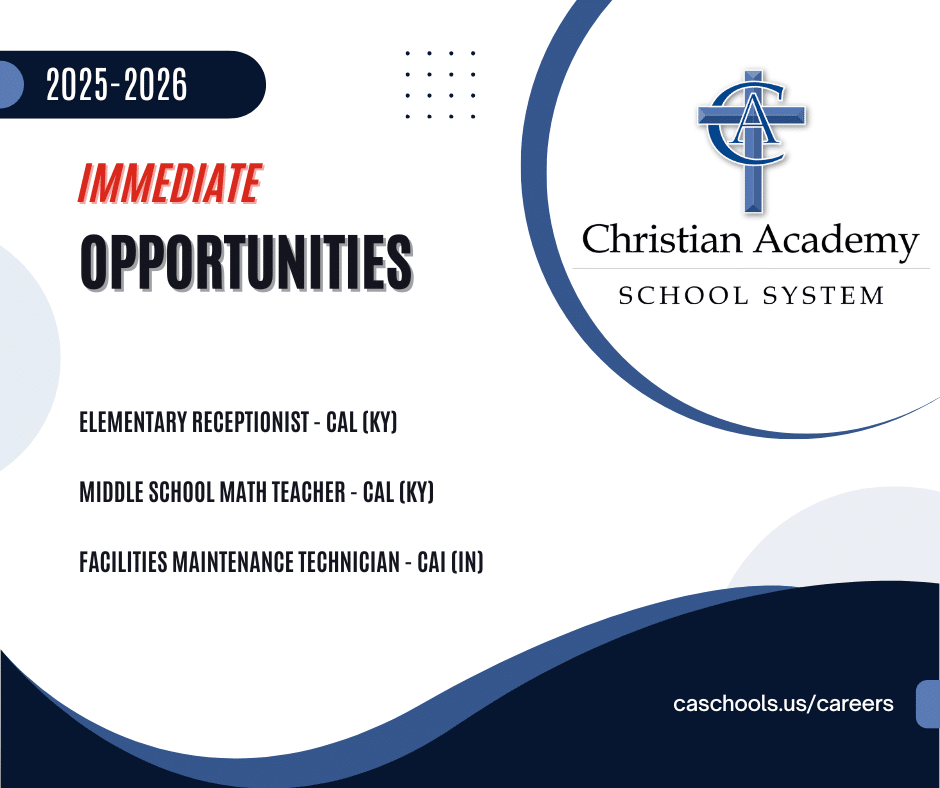 Christian Academy Featured Career Opportunities January 2026