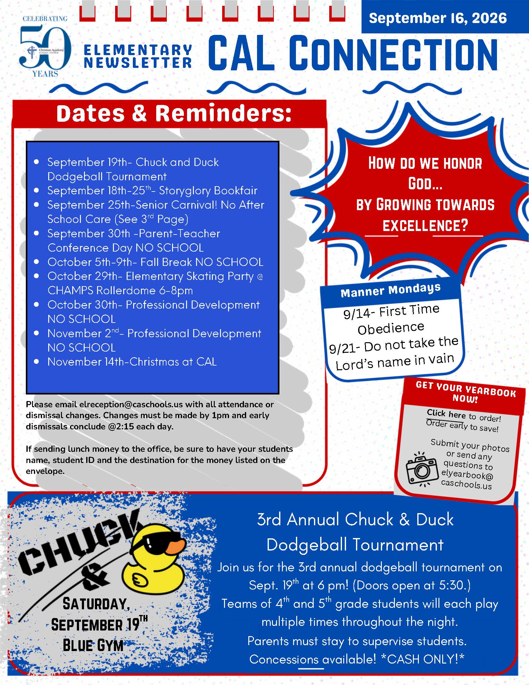ES Elementary CAL Connection Newsletter 9-16-26_Page_1 Christian Academy of Louisville Elementary CAL Connection Newsletter September 16