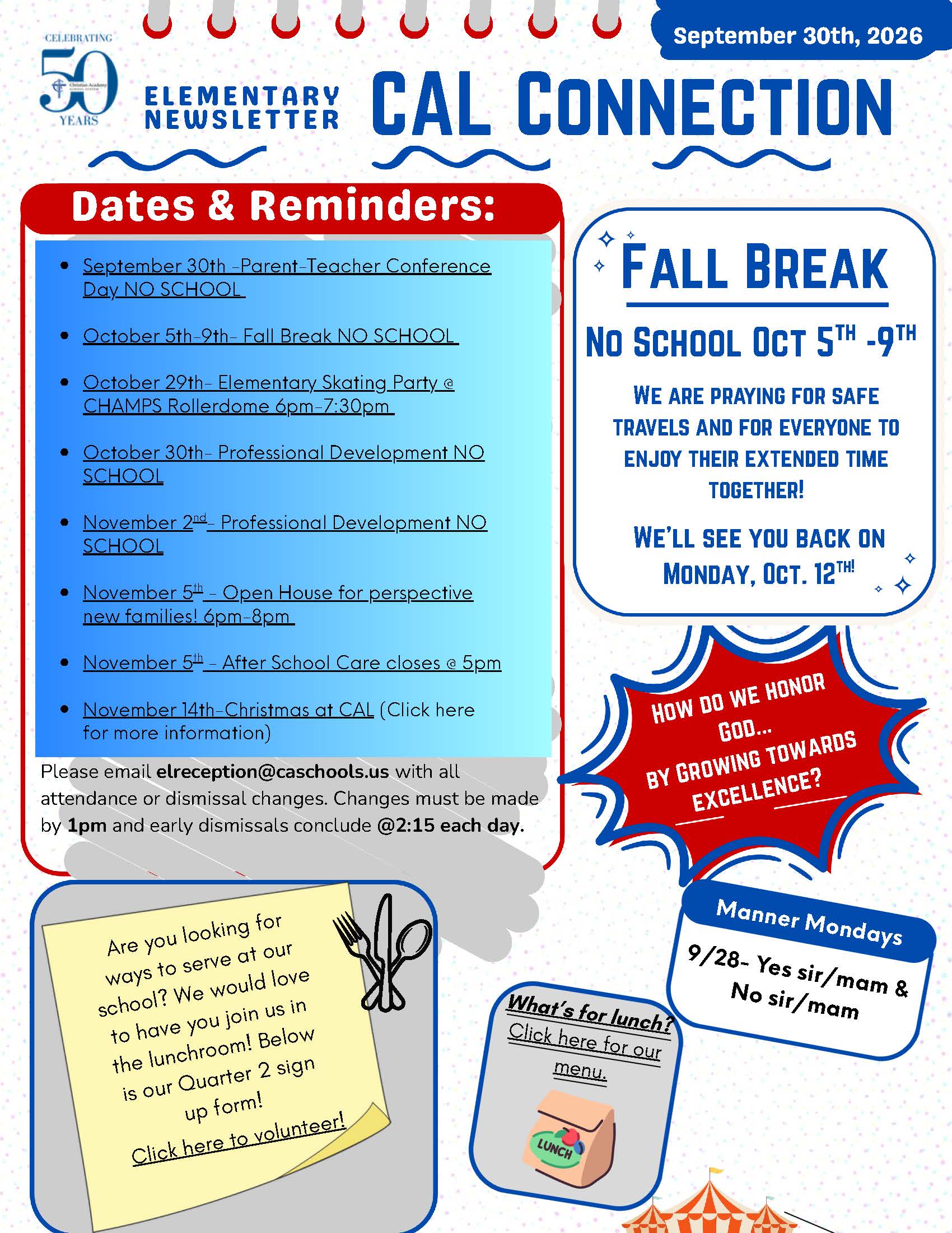 ES Elementary CAL Connection Newsletter 9-30-26_Page_1 Christian Academy of Louisville Elementary CAL Connection Newsletter September 30