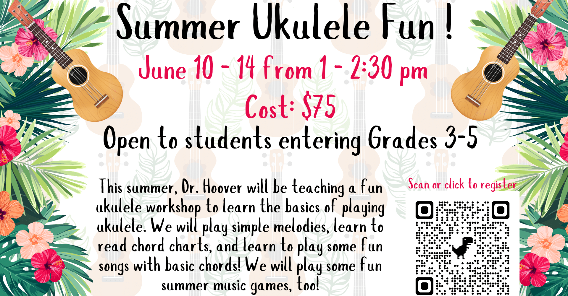 Christian Academy School System | Christian Academy of Louisville | English Station Campus | Summer Ukulele Fun | June 10-14
