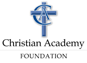 Christian Academy School System Foundation Blue Stacked Logo
