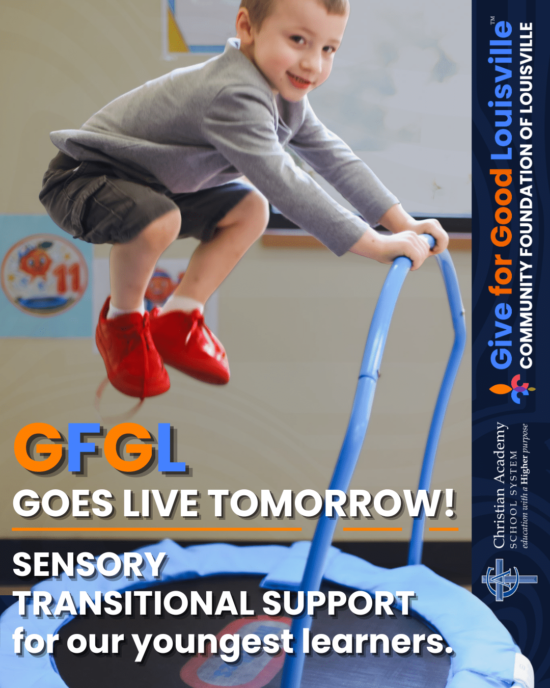 Give for Good Louisville_Christian Academy Foundation 2026_Tomorrow Christian Academy School System Foundation Give for Good Louisville 2026 Supporting Sensory Transitional Support