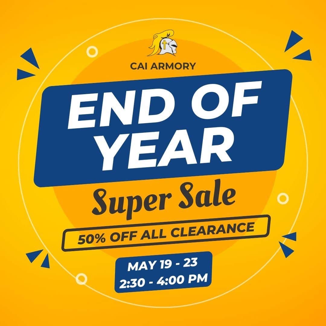 Indiana End of Year Armory Super Sale 2025 Christian Academy of Indiana Armory 2025 Super Sale Announcement