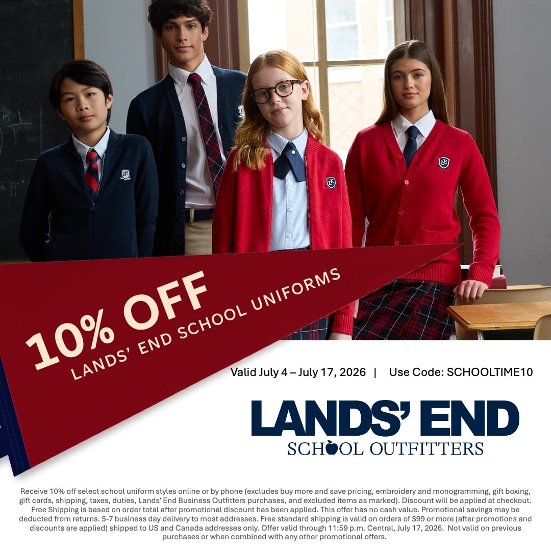 Lands' End Uniform Back-to-School Savings July 2026