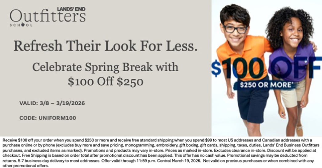 Lands' End - Refresh their Look for Less, March 8-19