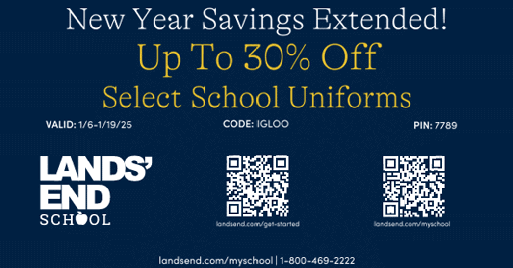 Lands’ End New Year Savings Extended, January 6-19