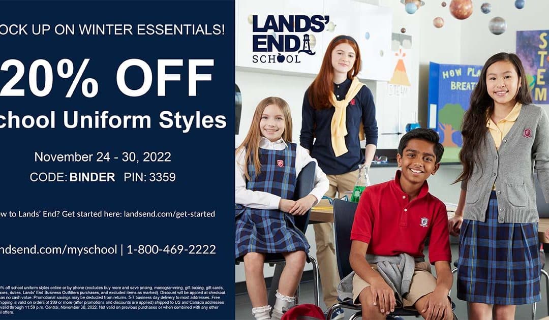 Stock Up on Winter Essentials with Lands’ End – 20% Off November 24-30!