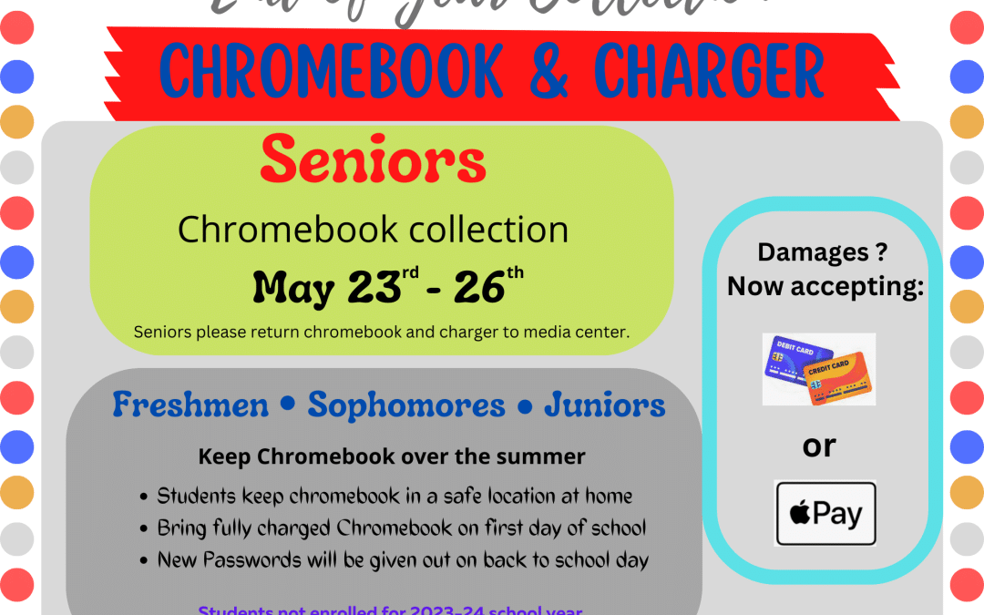Christian Academy School System | Christian Academy of Indiana | End of Year Chromebook and Charger Collection 2023