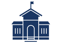 By the Numbers School Building Icon