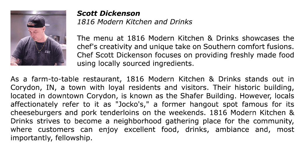 Christian Academy School System | Support | 2025 Gala | Featured Chef | Scott Dickenson | 1816 Modern Kitchen and Drinks