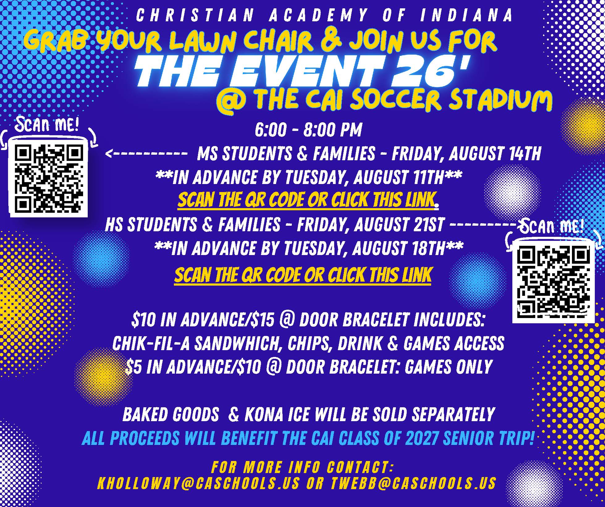 Christian Academy of Indiana High School / Middle School The Event 2026